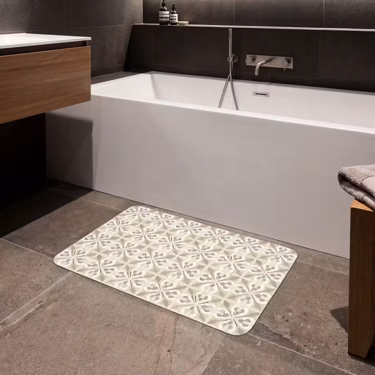 Tegel - Motief - Beige Badmat middel 997 -sfeer3