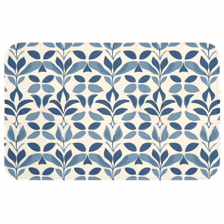 Flora - Modern - Blauw Badmat middel 997 -3d