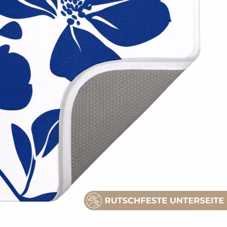 Floraal - Modern - Blauw Badmat middel 997 -USP_AntislipDE