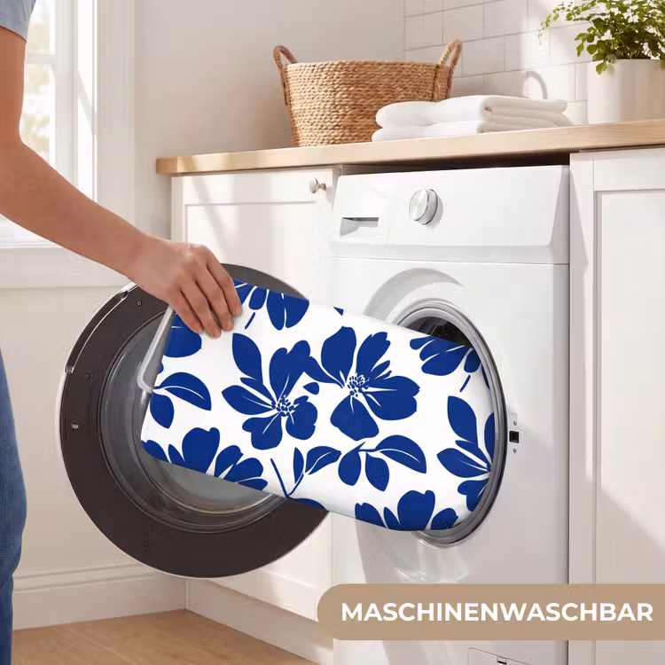 Floraal - Modern - Blauw Badmat middel 997 -USP_WasbaarDE