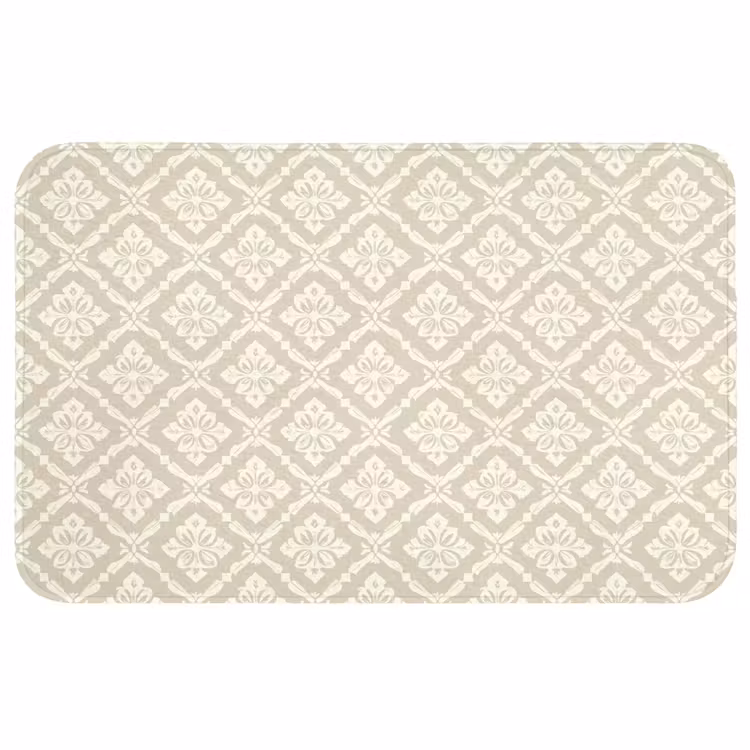 Floraal - Ornament - Beige Badmat middel 997 -3d