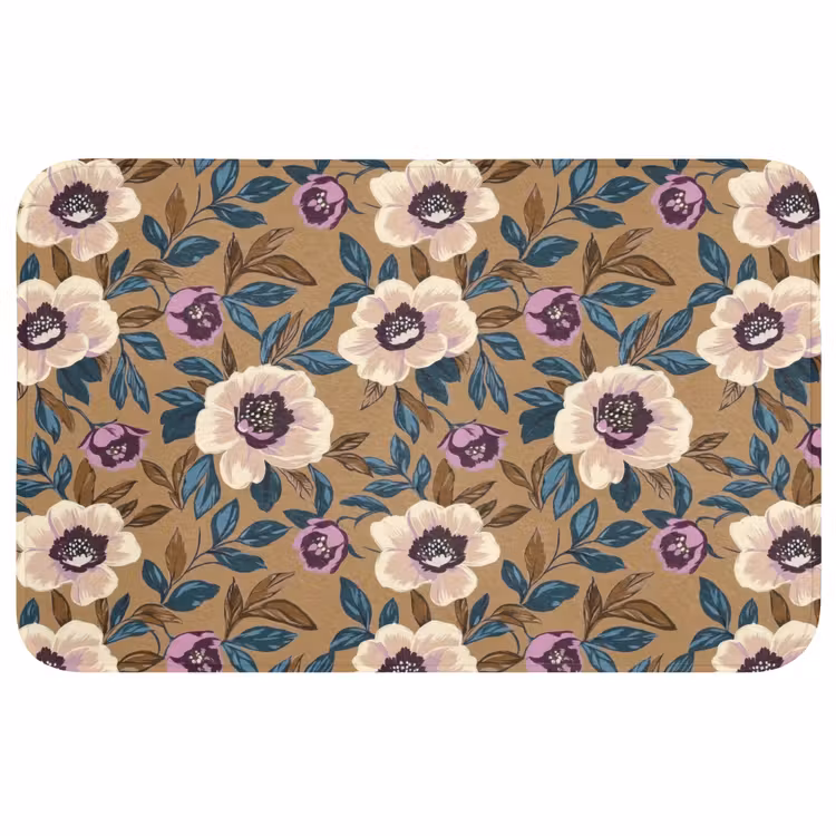 Floraal - Stilleven - Kleurrijk Badmat middel 997 -3d