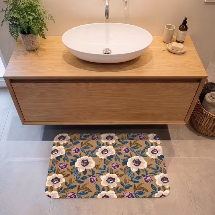 Floraal - Stilleven - Kleurrijk Badmat middel 997 -sfeer1