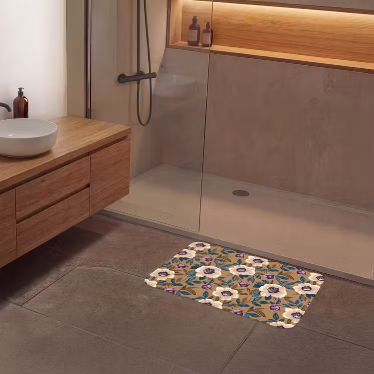 Floraal - Stilleven - Kleurrijk Badmat middel 997 -sfeer2