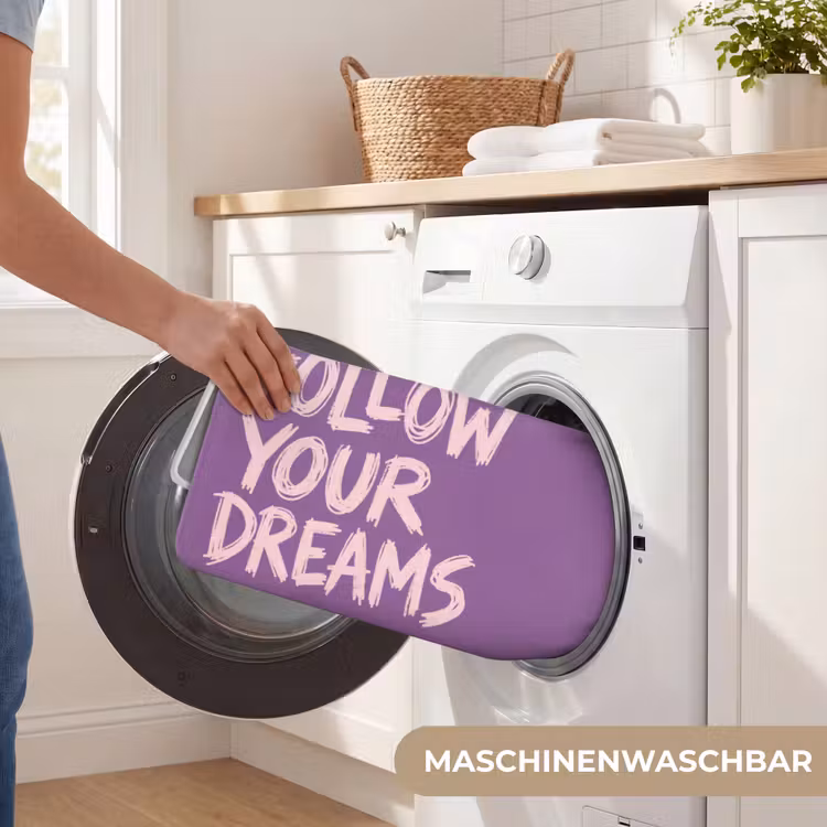 Follow your dreams - Paars - Penseeltextuur Badmat middel -USP_WasbaarDE