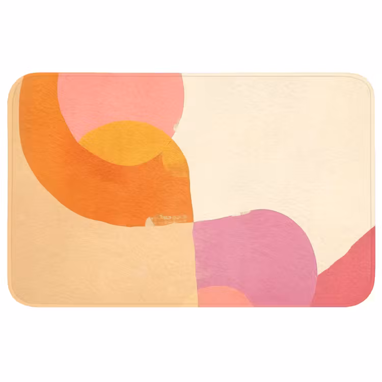 Vormen - Abstract - Kleurrijk Badmat middel -3d