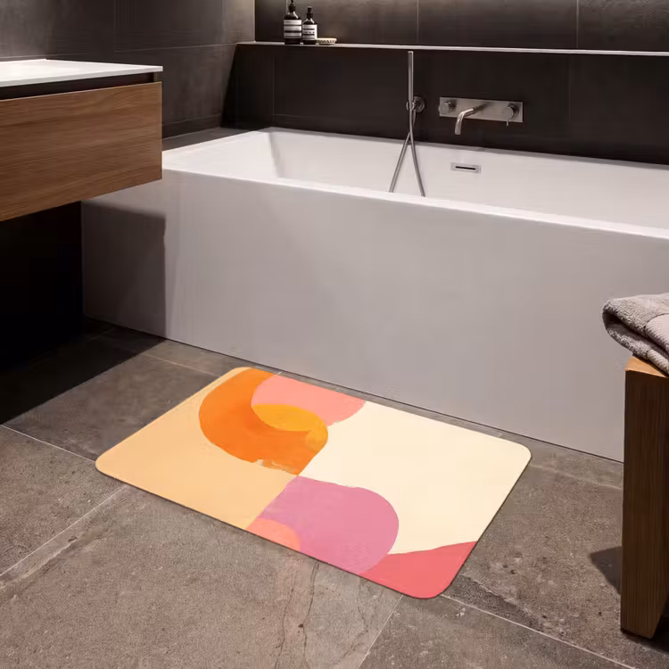 Vormen - Abstract - Kleurrijk Badmat middel -sfeer3