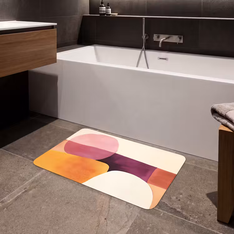 Vormen - Abstract - Kleurrijk Badmat middel -sfeer3