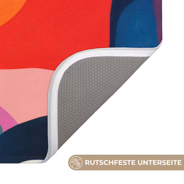 Vormen - Golvend - Abstract - Felroze Badmat middel -USP_AntislipDE
