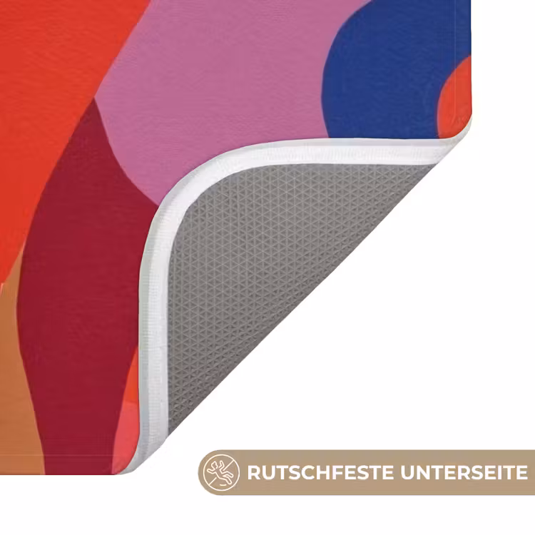 Vormen - Bochten - Kleurrijk - Abstract Badmat middel -USP_AntislipDE