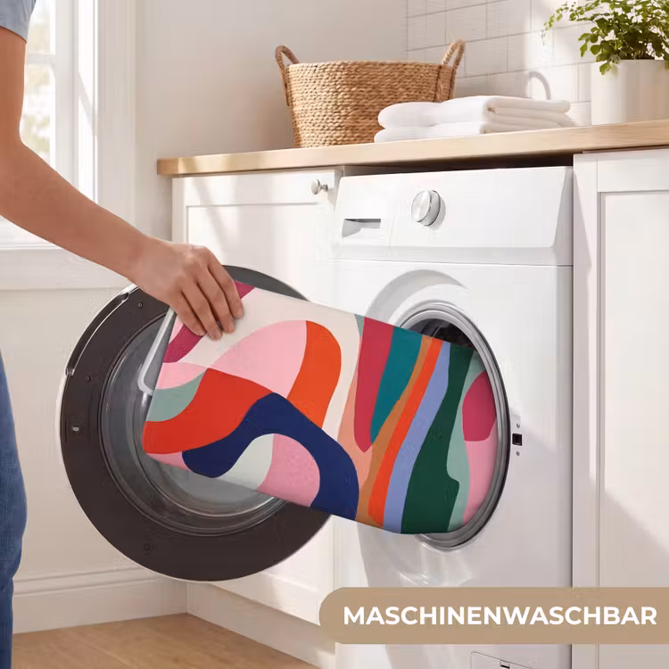 Vormen - Bochten - Kleurrijk - Abstract Badmat middel -USP_WasbaarDE