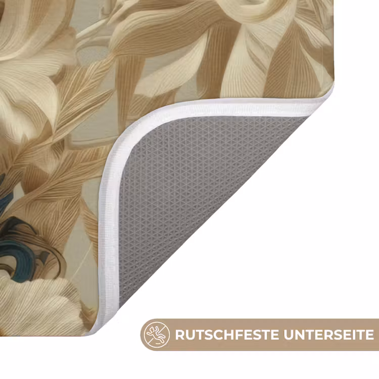 Vrouw - Bloemen - Zonnebril - Wit Badmat middel -USP_AntislipDE