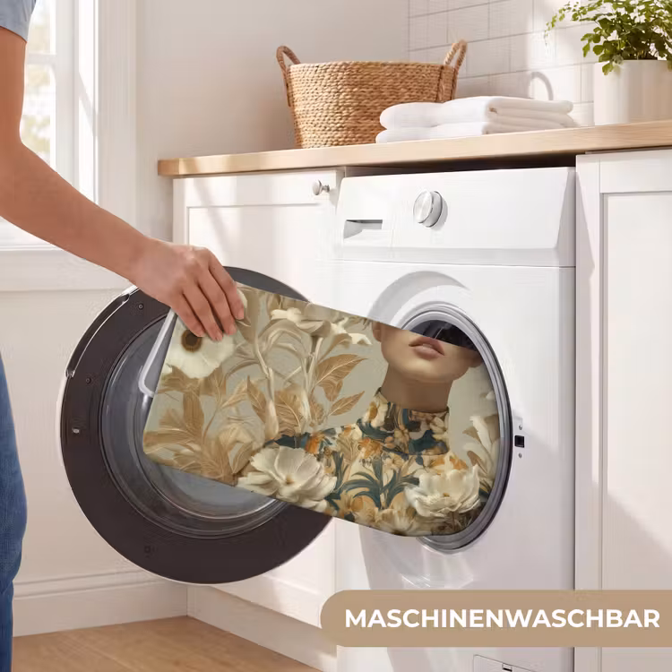 Vrouw - Bloemen - Zonnebril - Wit Badmat middel -USP_WasbaarDE