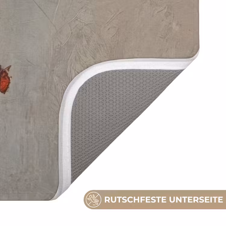 Woman - Butterfly - Art - Classic - Muted Badmat middel -USP_AntislipDE