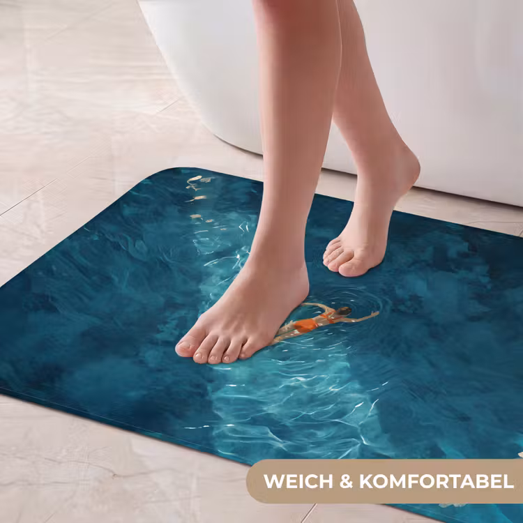 Vrouw - Water - Bikini - Oranje Badmat middel -USP_ZachtDE