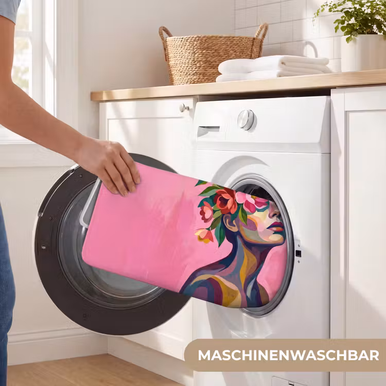 Vrouwengezicht - Vlinders - Kleurrijk Badmat middel -USP_WasbaarDE
