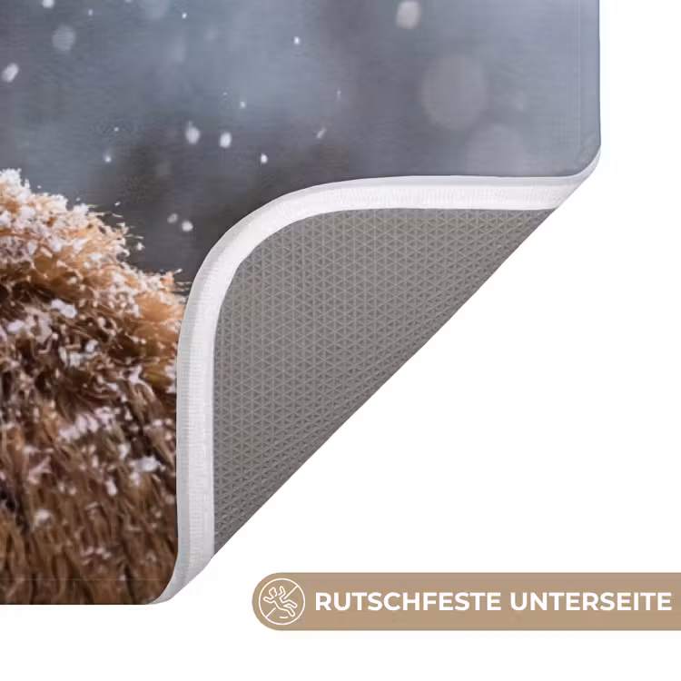 Vos - Sneeuwval - Portret - Winter - Sfeervol Badmat middel -USP_AntislipDE