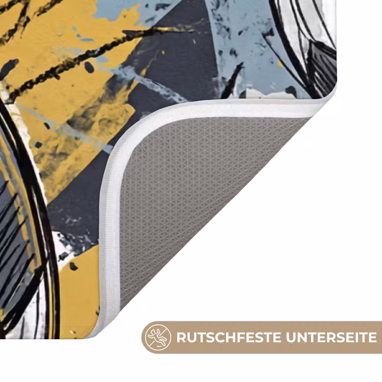 Voetbal - Abstract - Sport - Kleurrijk Badmat middel -USP_AntislipDE