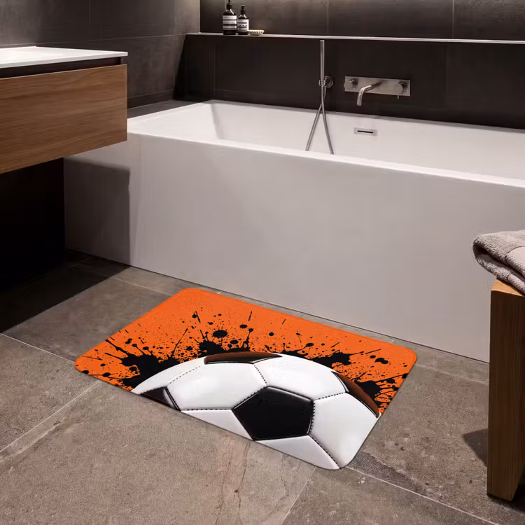 Voetbal - Verf - Sport - Oranje Badmat middel -sfeer3
