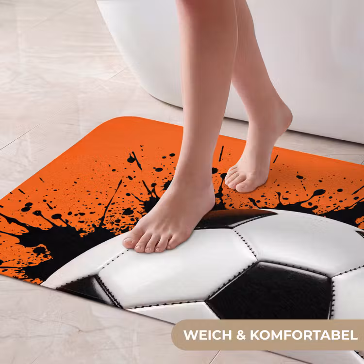 Voetbal - Verf - Sport - Oranje Badmat middel -USP_ZachtDE