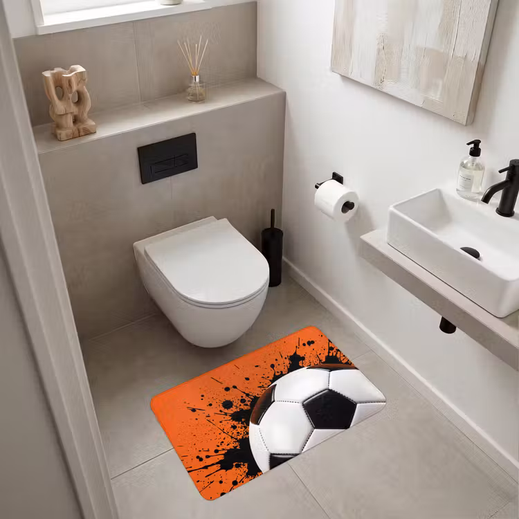 Voetbal - Verf - Sport - Oranje Badmat middel -sfeer4