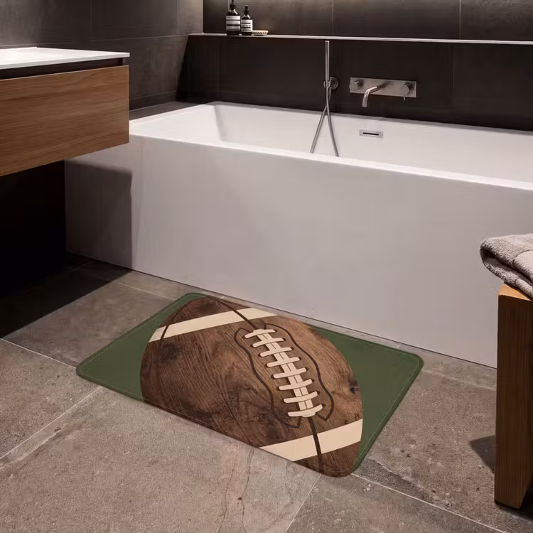 Football - Hout - Sport - Groen Badmat middel -sfeer3