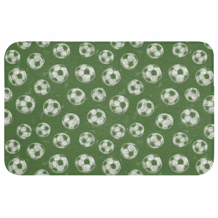 Voetbal - Sport - Groen Badmat middel 997 -3d