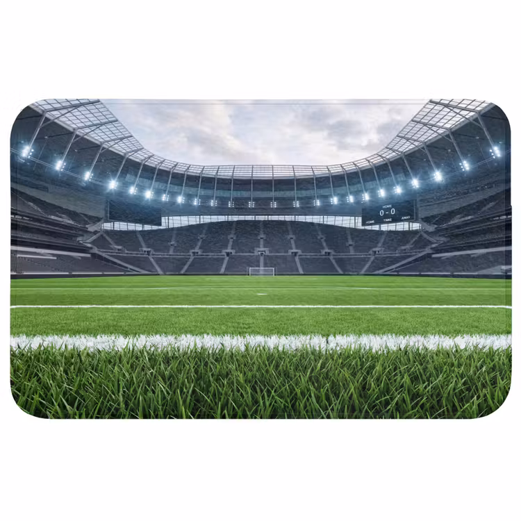 Voetbal - Stadion - Sport - Groen Badmat middel -3d