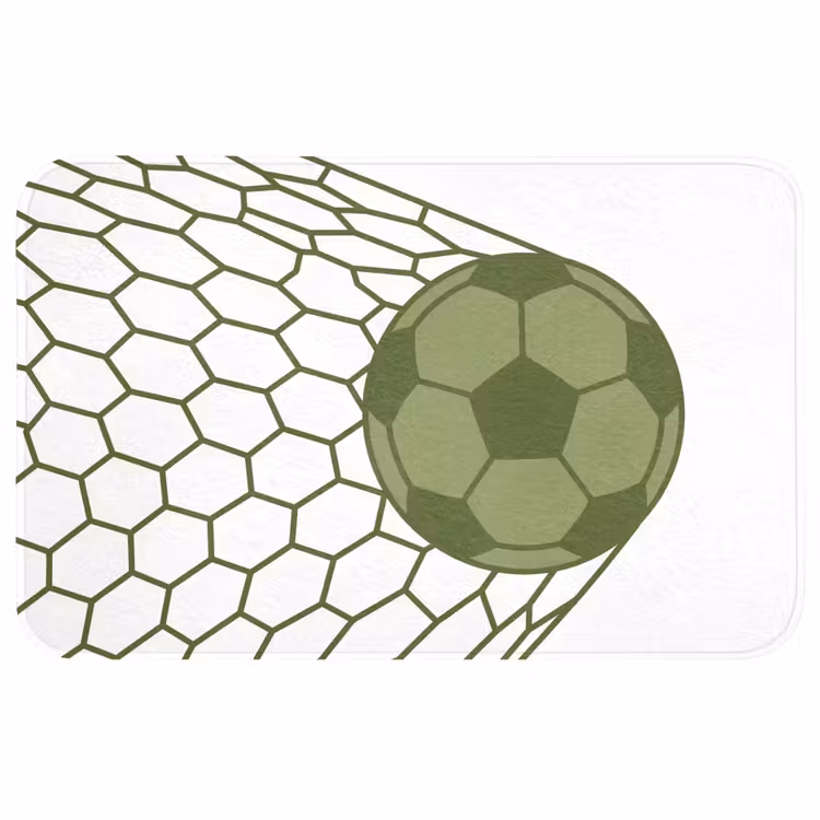 Voetbal - Goal - Sport - Groen Badmat middel -3d