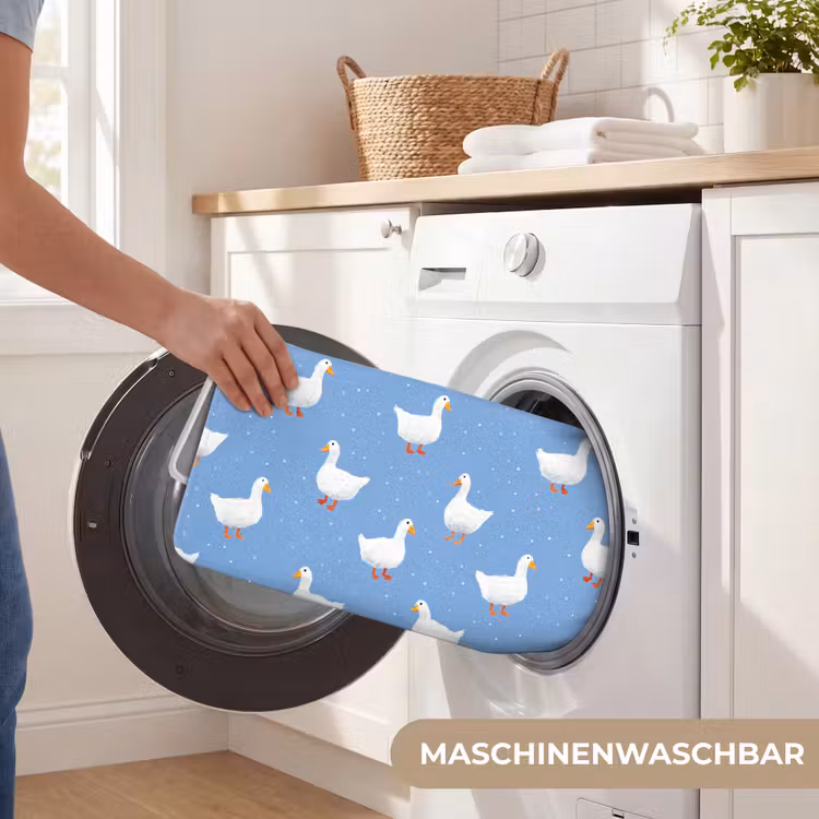Ganzen - Elegant - Blauw Badmat middel 997 -USP_WasbaarDE