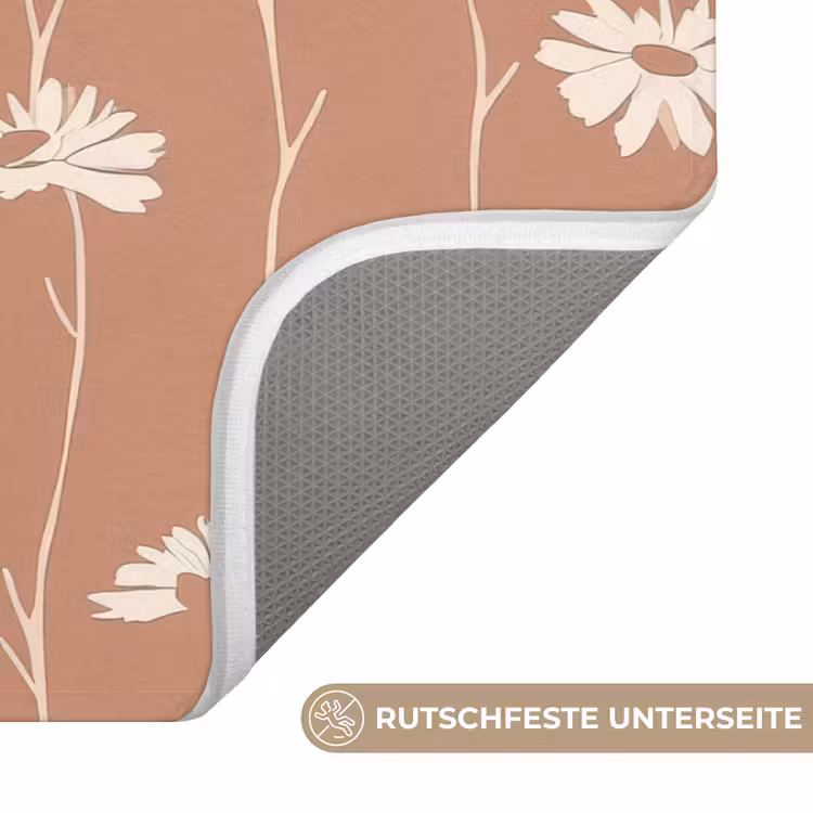 Madeliefjes - Subtiel - Terracotta Badmat middel 997 -USP_AntislipDE