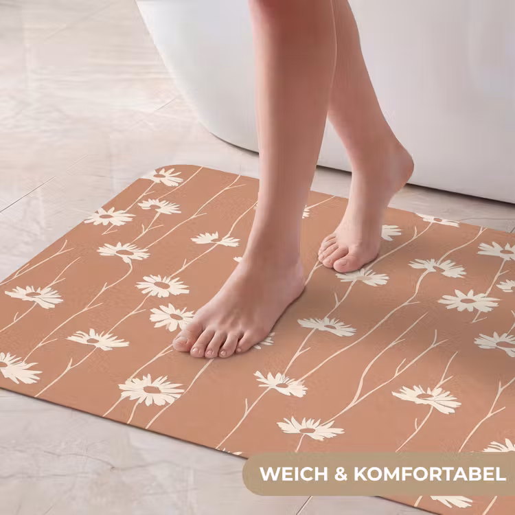 Madeliefjes - Subtiel - Terracotta Badmat middel 997 -USP_ZachtDE