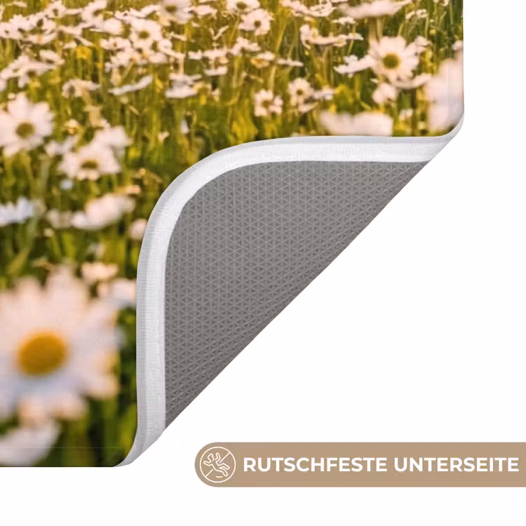 Madelief - Veld - Heuvels - Groen Badmat middel -USP_AntislipDE