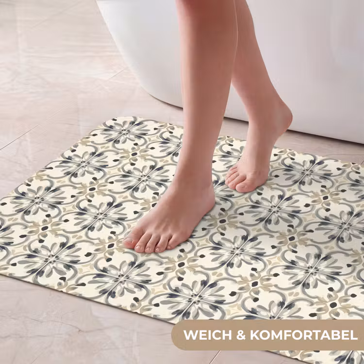 Floraal - Patroon - Kleurrijk Badmat middel 997 -USP_ZachtDE