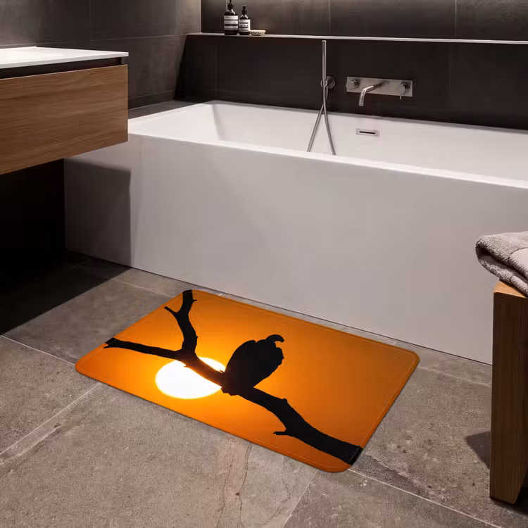 Gier - Tak - Zon - Oranje Badmat middel -sfeer3