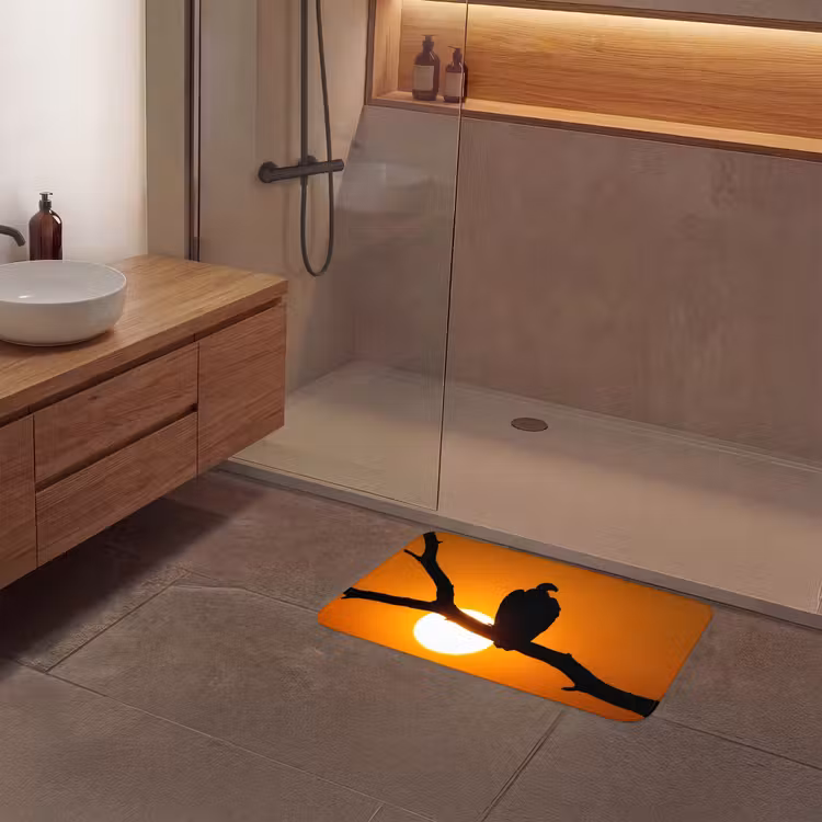 Gier - Tak - Zon - Oranje Badmat middel -sfeer2