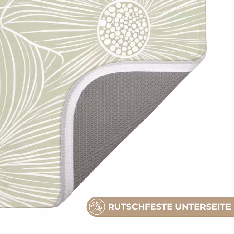 Sereen - Bloemen - Groen Badmat middel 997 -USP_AntislipDE