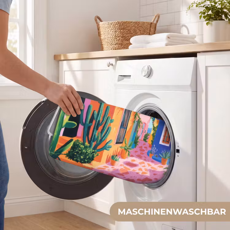 Geel - Blauw - Oranje - Huis Badmat middel -USP_WasbaarDE