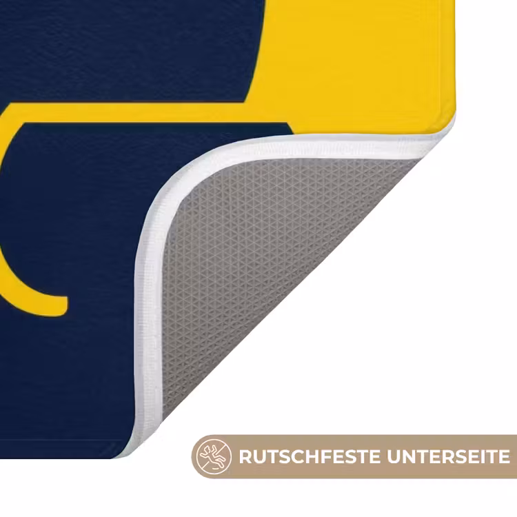 Geel - Think big - Grafisch Badmat middel -USP_AntislipDE