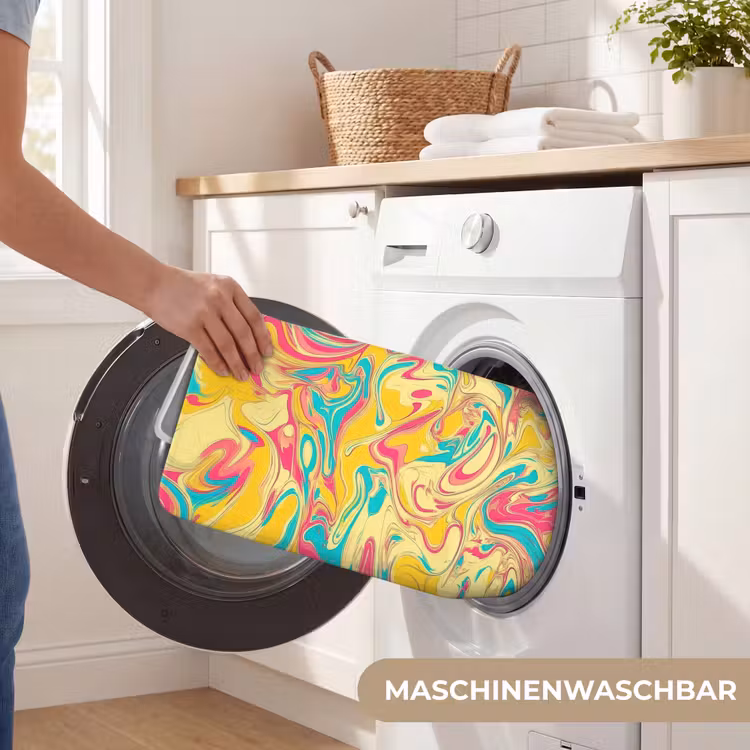 Geel - Roze - Blauw - Retro Badmat middel -USP_WasbaarDE