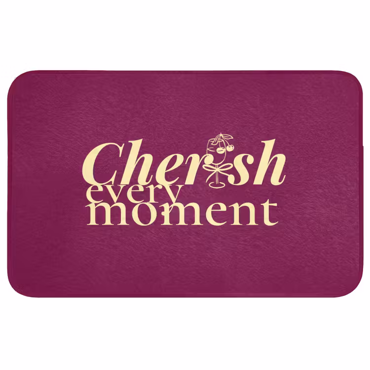 Cherish every moment - Cocktailglas - Bordeaux Badmat middel -3d