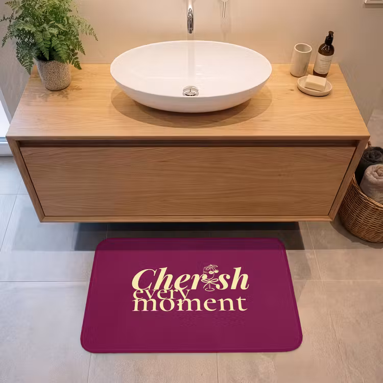 Cherish every moment - Cocktailglas - Bordeaux Badmat middel -sfeer1