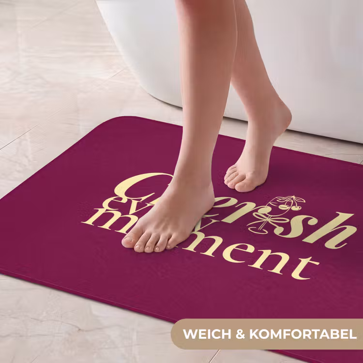 Cherish every moment - Cocktailglas - Bordeaux Badmat middel -USP_ZachtDE