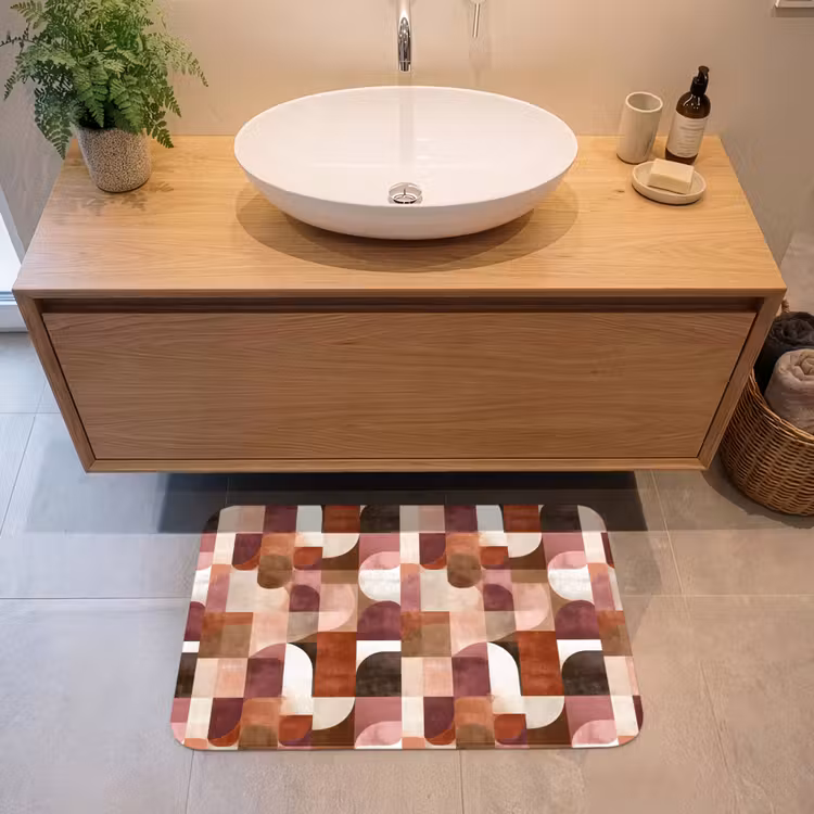 Geometrie - Modern - Retro Badmat middel 997 -sfeer1