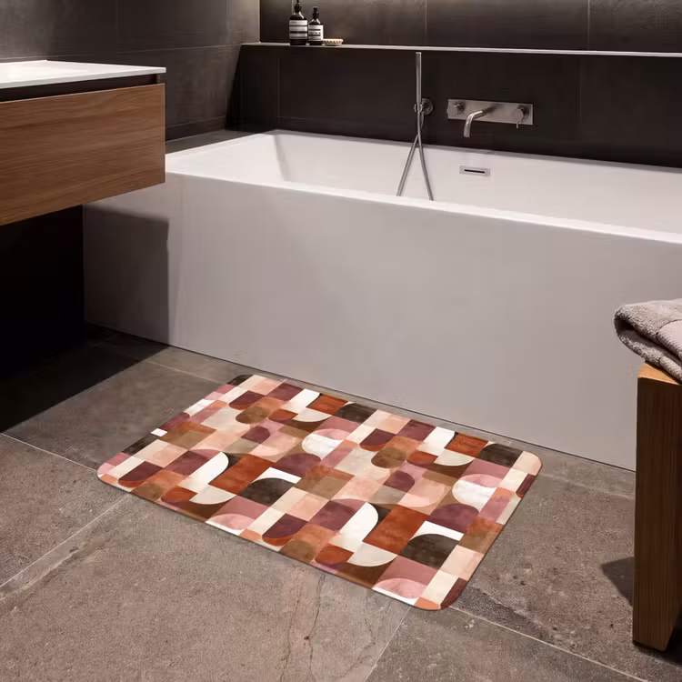 Geometrie - Modern - Retro Badmat middel 997 -sfeer3