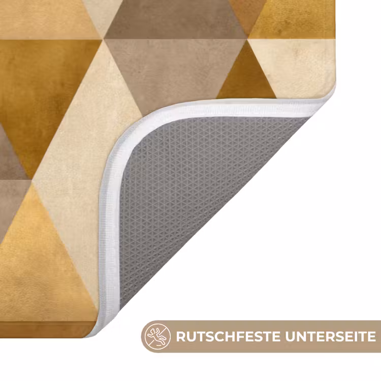Geometrisch - Driehoek - Goud Badmat middel 997 -USP_AntislipDE