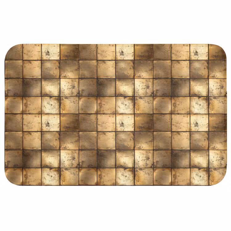 Geometrisch - Tegels - Goud Badmat middel 997 -3d
