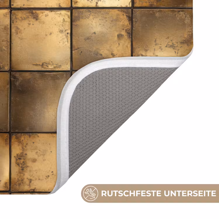 Geometrisch - Tegels - Goud Badmat middel 997 -USP_AntislipDE