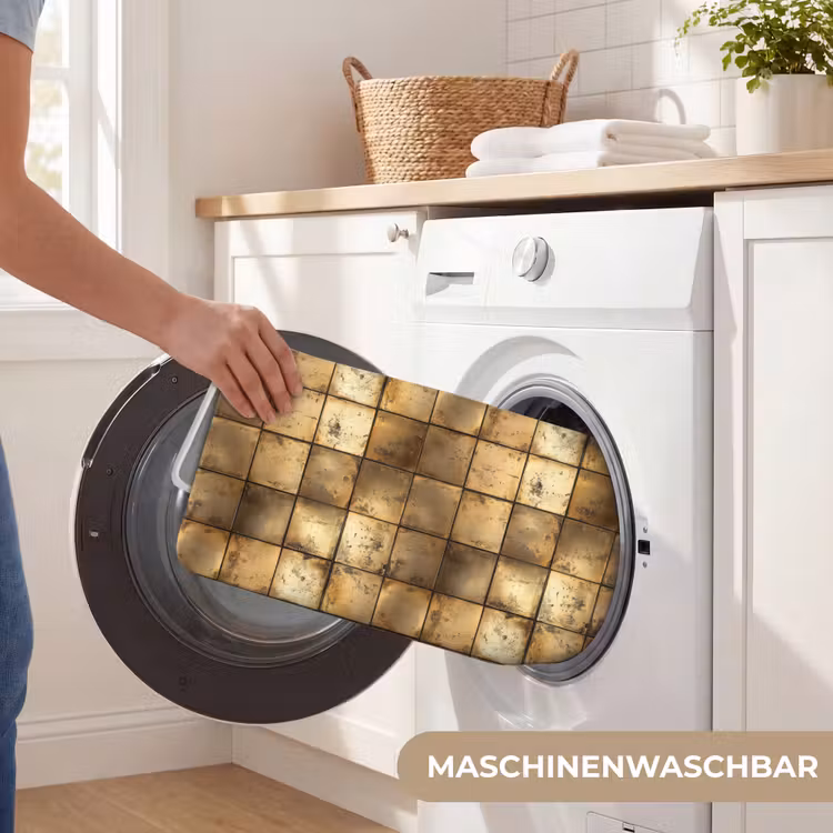 Geometrisch - Tegels - Goud Badmat middel 997 -USP_WasbaarDE