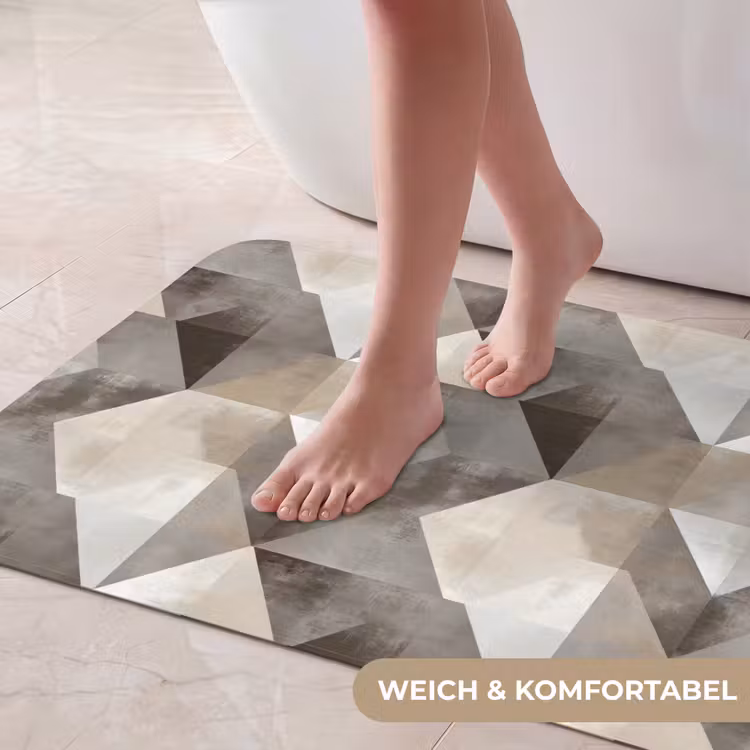 Geometrisch - Motief - Aardetinten Badmat middel 997 -USP_ZachtDE